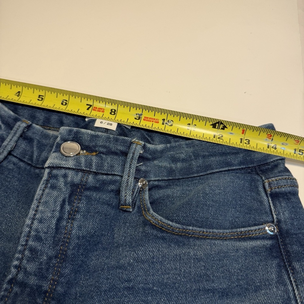 Good American Jeans Good Waist Palazzo High Rise Wide Leg 6 / 28 Boho Preppy - Picture 5 of 10